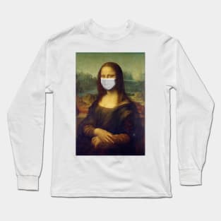 MONA LISA WITH CORONAVIRUS MASK Long Sleeve T-Shirt